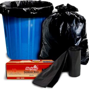 Plastobag Garbage Bag Jumbo Size | Premium Disposable Trash and Dustbin Bags(50)
