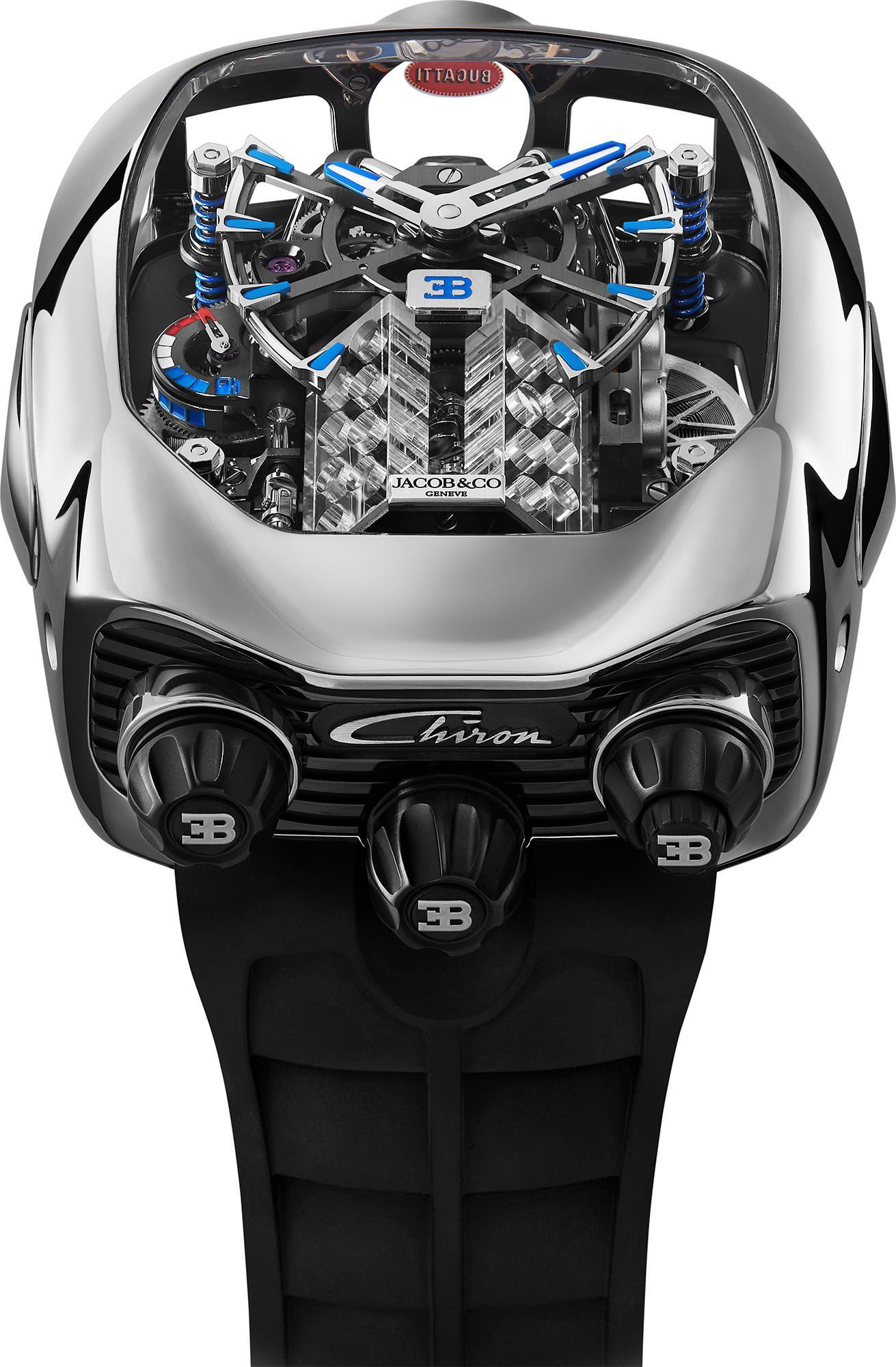 Jacob & Co. Bugatti Chiron Tourbillon Watch With W16 Engine || Manual Winding || Special Deal || Trusted Seller || 5 Years Warranty🌟 || 20 Pieces Available - Image 6