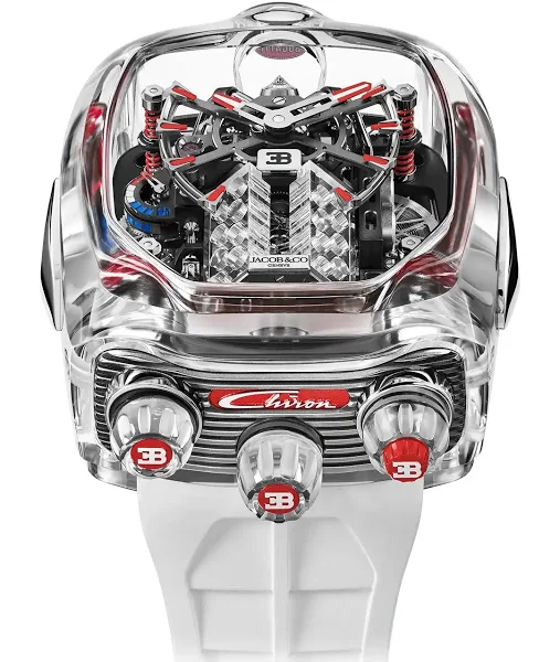 Jacob & Co. Bugatti Chiron Tourbillon Watch With W16 Engine || Manual Winding || Special Deal || Trusted Seller || 5 Years Warranty🌟 || 20 Pieces Available - Image 5