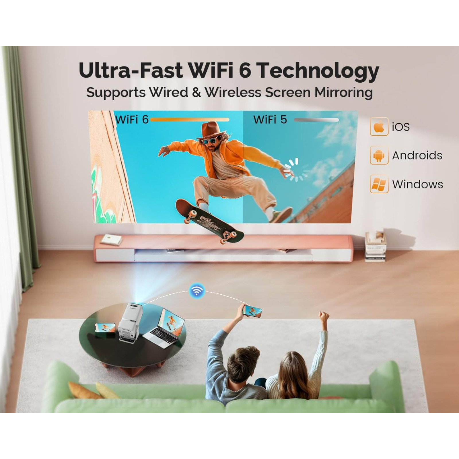 Wzatco Yuva Go Native 4K Android Projector || Special Deal || Trusted Seller || 5 Year Warranty๐ || 20 Pieces Only - For Lucky Customers - Image 4